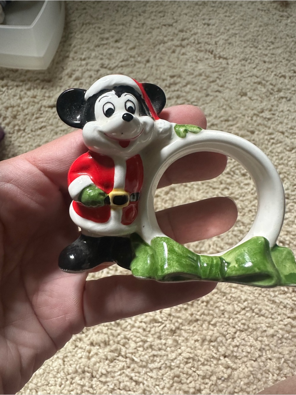 Vintage Mickey Mouse Walt Disney Productions Japan Figurine (Napkin Ring)